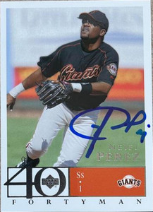 Neifi Perez Autographed 2003 Upper Deck 40 Man #584 Neifi Perez Autographed 2003 Upper Deck 40 Man #584