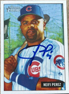 Neifi Perez Autographed 2005 Bowman Heritage #45 Neifi Perez Autographed 2005 Bowman Heritage #45