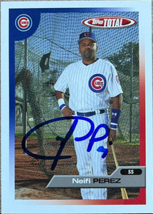 Neifi Perez Autographed 2005 Topps Total #354 Neifi Perez Autographed 2005 Topps Total #354