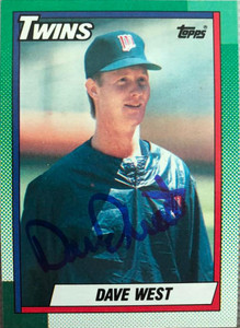 David West Autographed 1990 Topps #357