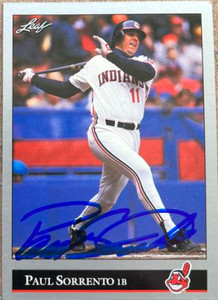 Paul Sorrento Autographed 1992 Leaf #401