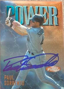 Paul Sorrento Autographed 1997 Topps Finest #79