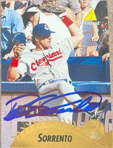 Paul Sorrento Autographed 1995 Pinnacle #84