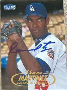 Ramon Martinez Autographed 1998 Fleer Tradition #161