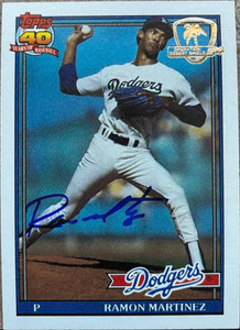 Ramon Martinez Autographed 1991 Topps Operation Desert Shield #340