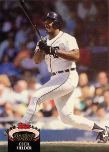 1992 Stadium Club #250 Cecil Fielder VG Detroit Tigers 