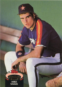 1992 Stadium Club #262 Mike Simms UER VG Houston Astros 