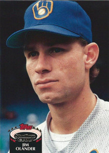 1992 Stadium Club #274 Jim Olander VG RC Rookie Milwaukee Brewers 