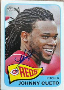 Johnny Cueto Autographed 2014 Topps Heritage #123