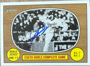 Johnny Cueto Autographed 2016 Topps Heritage #152