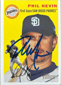 SOLD 122360 Phil Nevin Autographed 2003 Topps Heritage #311