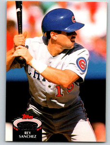 1992 Stadium Club #308 Rey Sanchez VG RC Rookie Chicago Cubs 