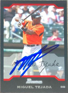 Miguel Tejada Autographed 2004 Bowman #128