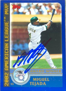 Miguel Tejada Autographed 2003 Topps #705