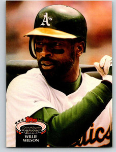1992 Stadium Club #343 Willie Wilson VG Oakland Athletics 