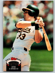 1992 Stadium Club #370 Jose Canseco VG Oakland Athletics 