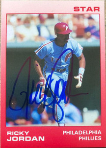 Ricky Jordan Autographed 1988 Star Jordan #11 Philadelphia Phillies