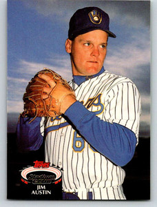 1992 Stadium Club #411 Jim Austin VG RC Rookie Milwaukee Brewers 