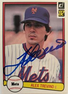 Alex Trevino Autographed 1982 Donruss #350 New York Mets Card