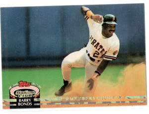 1992 Stadium Club #604 Barry Bonds MC VG Pittsburgh Pirates 