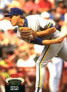 1992 Stadium Club #615 Doug Henry VG RC Rookie Milwaukee Brewers 