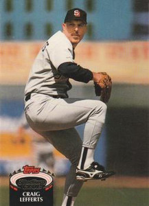 1992 Stadium Club #618 Craig Lefferts VG San Diego Padres 