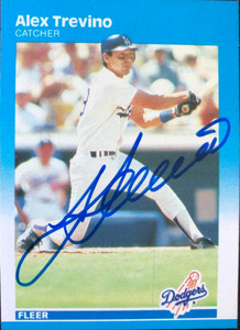 Alex Trevino Autographed 1987 Fleer #456