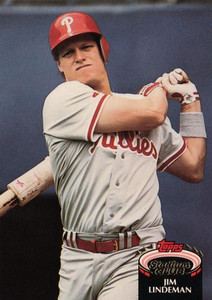 1992 Stadium Club #893 Jim Lindeman VG Philadelphia Phillies 