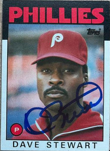 Dave Stewart Autographed 1986 Topps #689 Philadelphia Phillies Card