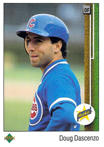 1989 Upper Deck #10 Doug Dascenzo VG RC Rookie Chicago Cubs 