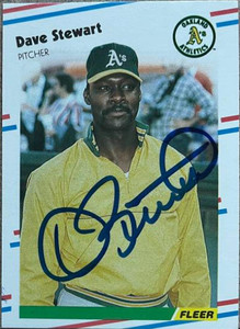 Dave Stewart Autographed 1988 Fleer #295