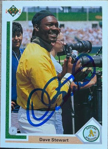 Dave Stewart Autographed 1991 Upper Deck #127