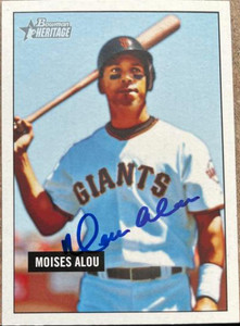 Moises Alou Autographed 2005 Bowman Heritage #168