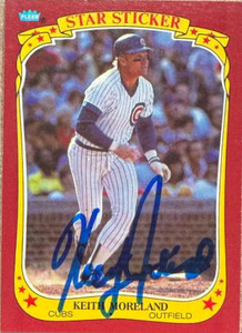 Keith Moreland Autographed 1986 Fleer Star Stickers #78