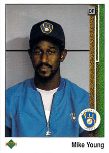 1989 Upper Deck #649 Mike Young VG Milwaukee Brewers 