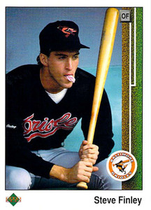 1989 Upper Deck #742 Steve Finley VG RC Rookie Baltimore Orioles 