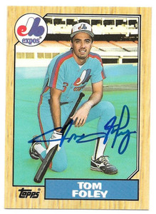Tom Foley Autographed 1987 Topps Tiffany #78