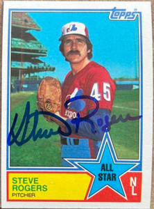 Steve Rogers Autographed 1983 Topps #405 Montreal Expos Card
