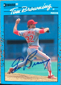 Tom Browning Autographed 1990 Donruss Best of the NL #27