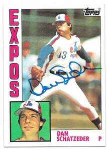 Dan Schatzeder Autographed 1984 Topps #57