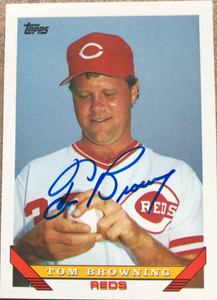 Tom Browning Autographed 1993 Topps #733