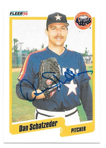 Dan Schatzeder Autographed 1990 Fleer #236