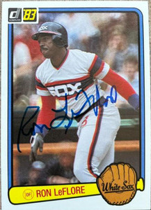 Ron LeFlore Autographed 1983 Donruss #543