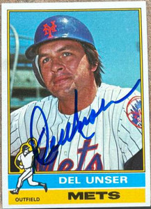 Del Unser Autographed 1976 Topps #268
