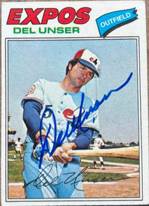 Del Unser Autographed 1977 Topps #471