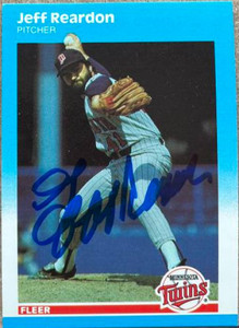 Jeff Reardon Autographed 1987 Fleer Update #U-101