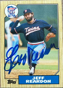Jeff Reardon Autographed 1987 Topps Traded #98T Minnesota Twins Card