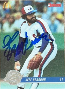 Jeff Reardon Autographed 1993 Donruss McDonald's Montreal Expos 25th Anniversary #11