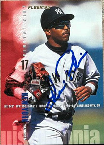 Luis Polonia Autographed 1995 Fleer #80