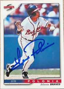 Luis Polonia Autographed 1996 Score #489
